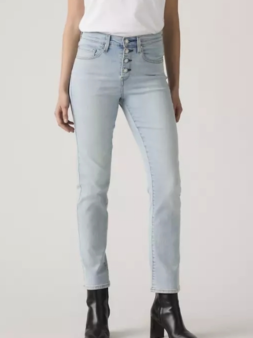 Women's 724 Levis High-Rise Slim Straight Button Fly Jeans  Size 30x32 NWT